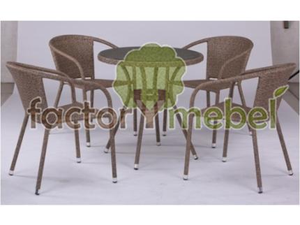 Комплект мебели T282ANS/Y137C-W53 Brown 4Pcs