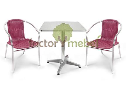 Комплект мебели LFT-3099A/T3125-60x60 Bordo 2Pcs