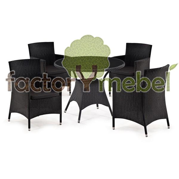 Комплект мебели T190A-1/Y189 Black 4Pcs
