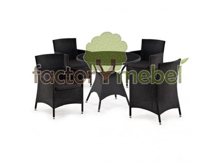 Комплект мебели T190A-1/Y189 Black 4Pcs