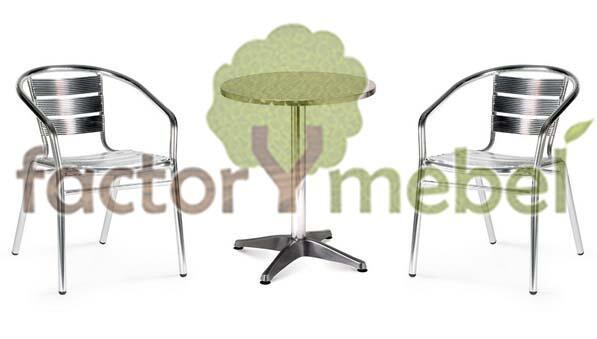 Комплект мебели LFT-3059/T3127-D60 Silver 2Pcs