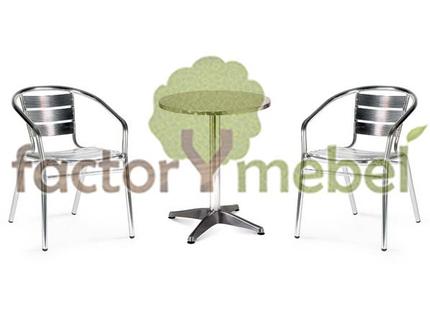 Комплект мебели LFT-3059/T3127-D60 Silver 2Pcs